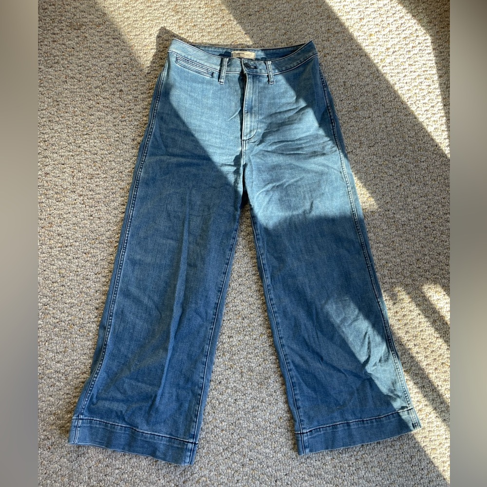 Madewell culotte jeans (crop, wide leg) - size 6